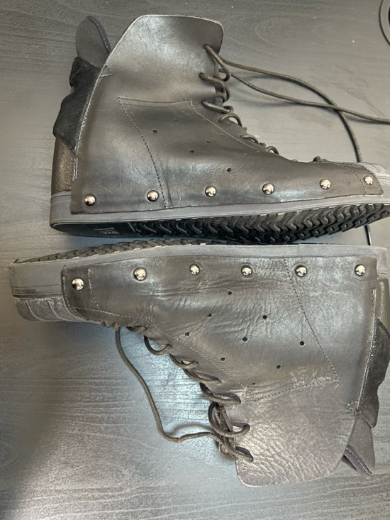 Adidas Y-3 Yohji Yamamoto Men’s Leather Wedge Boot Studs UK 5.5 US 6 RARE main image 7